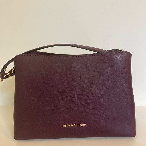 🌺 NWT Authentic Michael Kors Leather Satchel - Picture 3 of 16